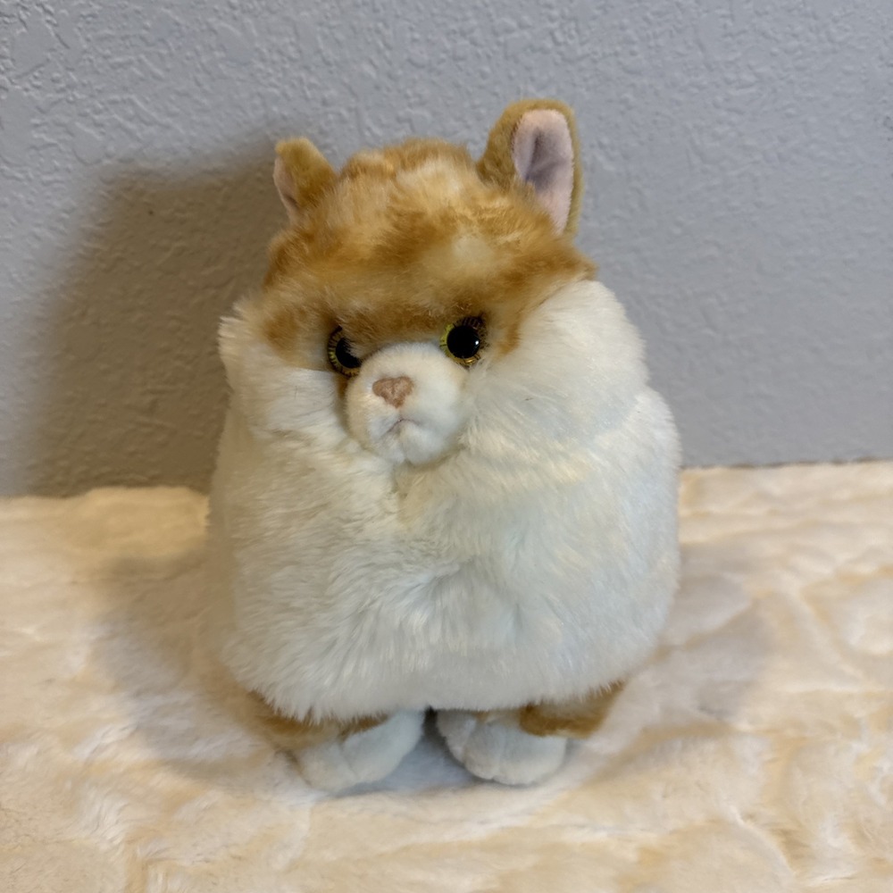 Aurora Butterball Orange Tabby Kitty  Cat 9.5" Plush Stuffed Animal